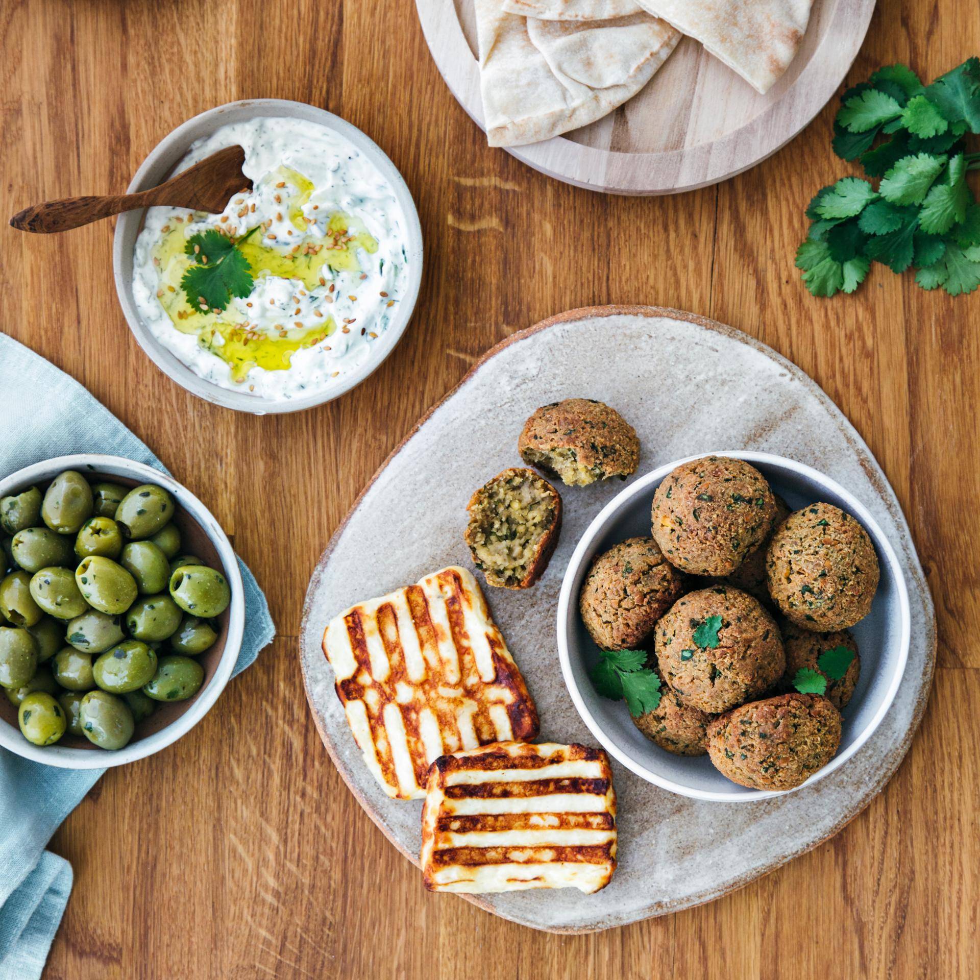 Halloumi e falafel alla griglia - Ricette EASY FRY & GRILL 2 in 1 XXL | Moulinex