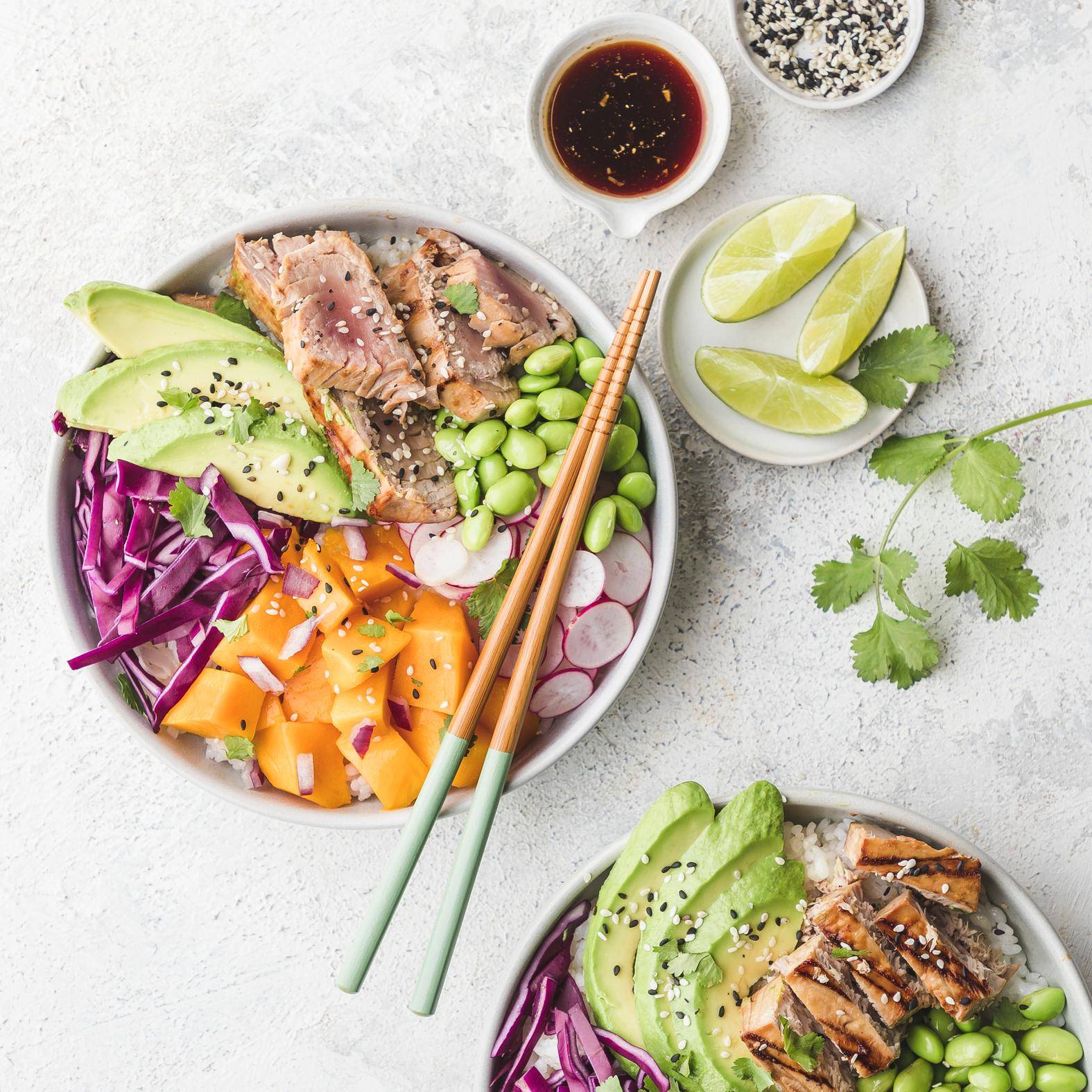 Poke bowl al tonno - Ricette Easy Fry XL Surface | Moulinex