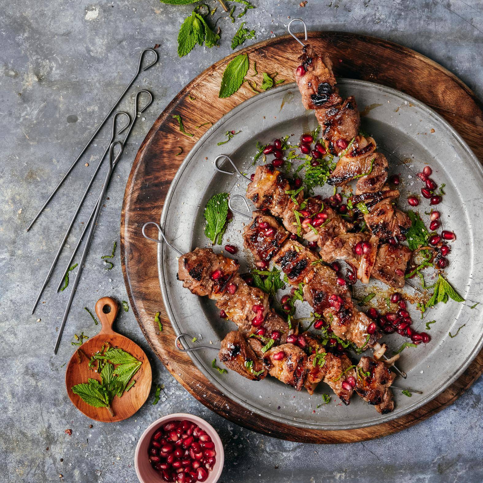 Pork skewers marinated in pomegranate juice - Ricette OptiGrill 2in1 XL | Moulinex