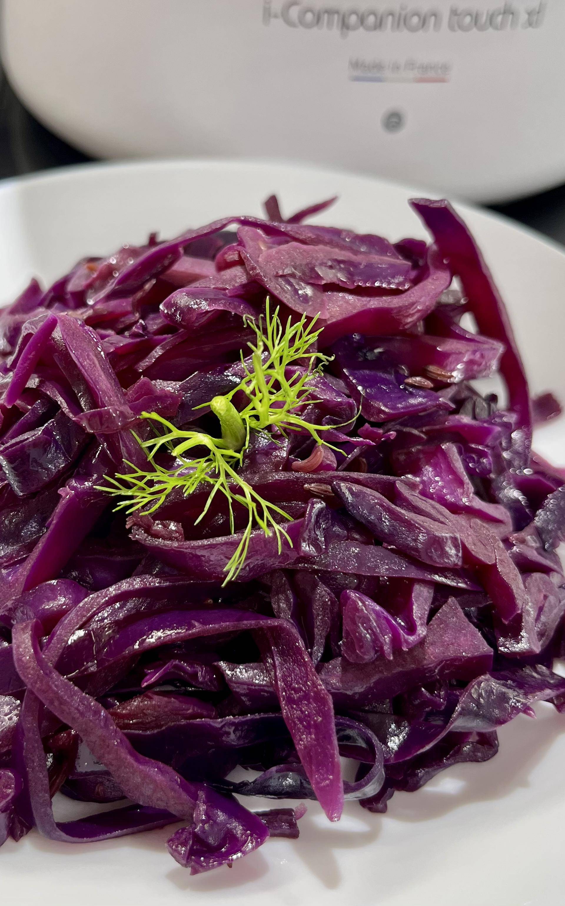 Cavolo cappuccio viola semi di finocchio e aceto balsamico - Ricette Companion Connect XL | Moulinex