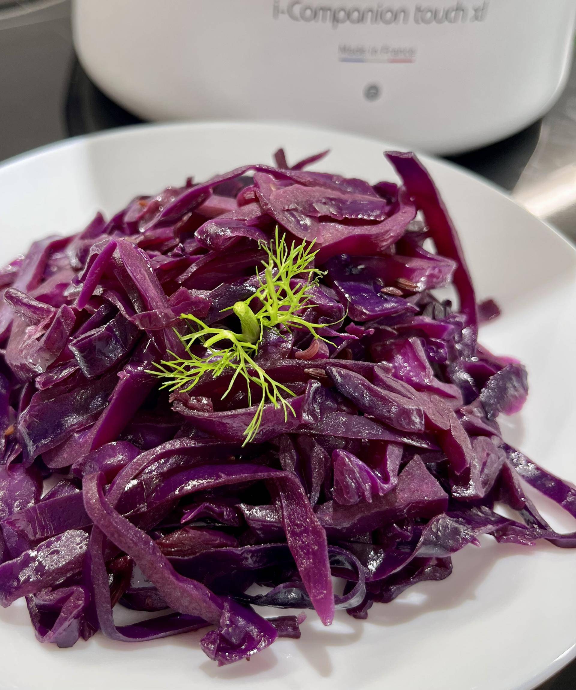 Cavolo cappuccio viola semi di finocchio e aceto balsamico - Ricette Companion Connect XL | Moulinex