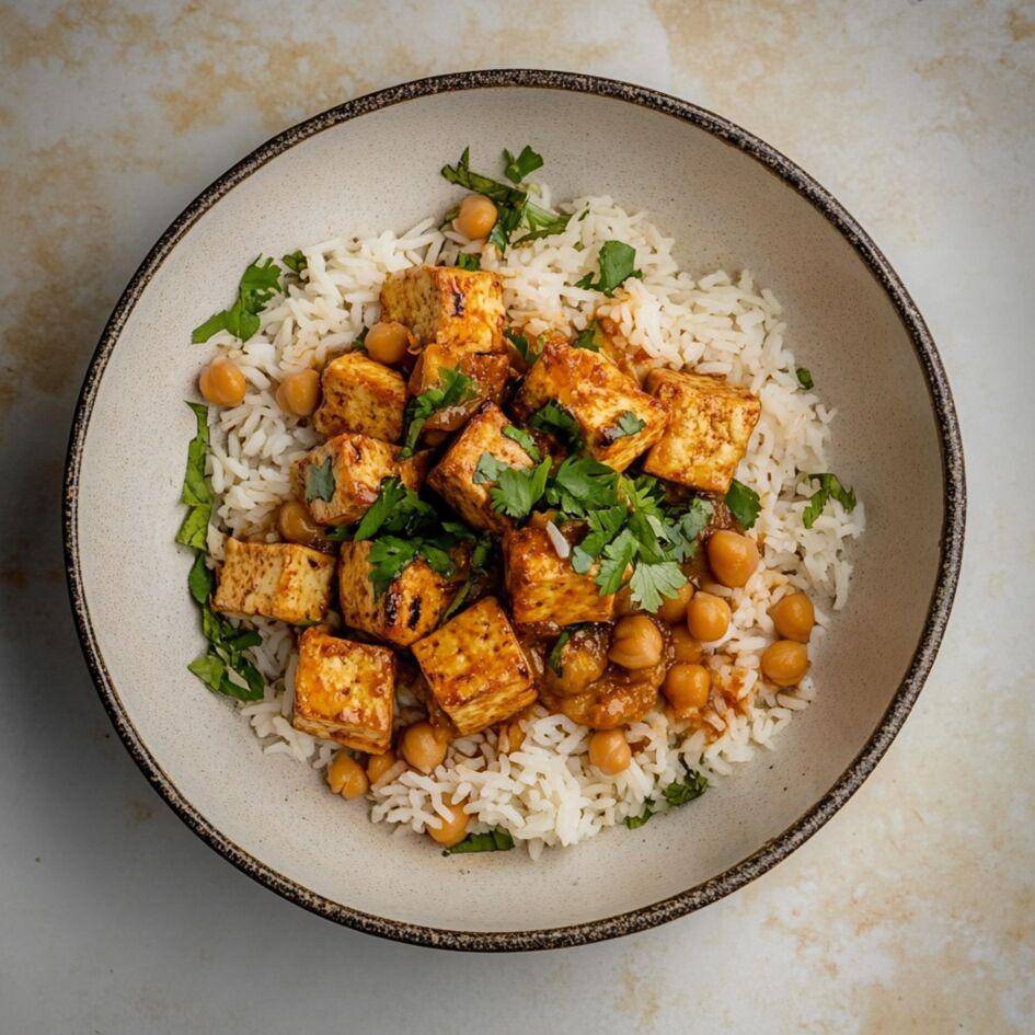 Tofu marinato con riso ai ceci - Ricette Cookeo Infinity 17in1 | Moulinex