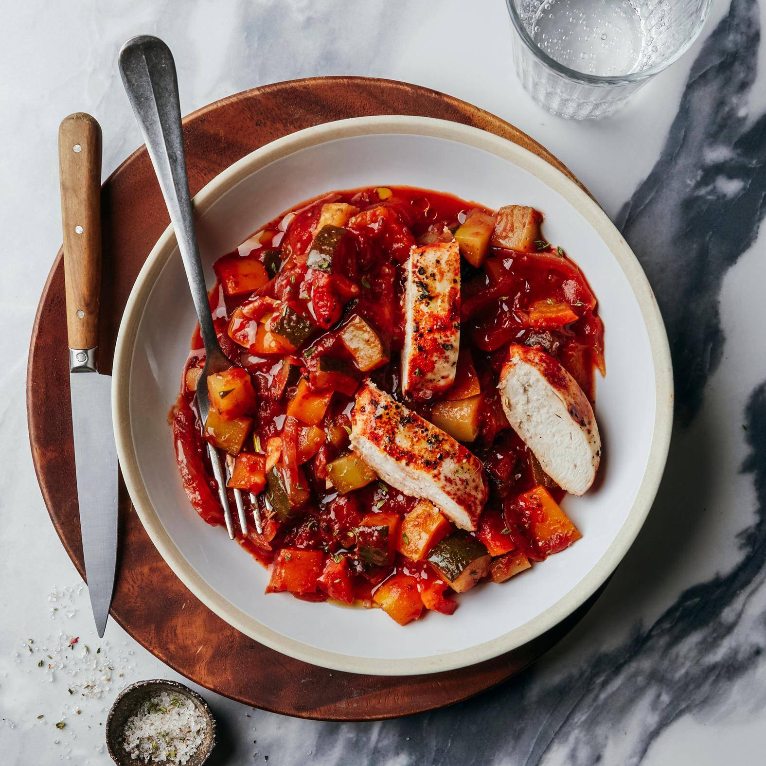 Petto di pollo al forno con verdure estive - Ricette OptiGrill 2in1 | Moulinex