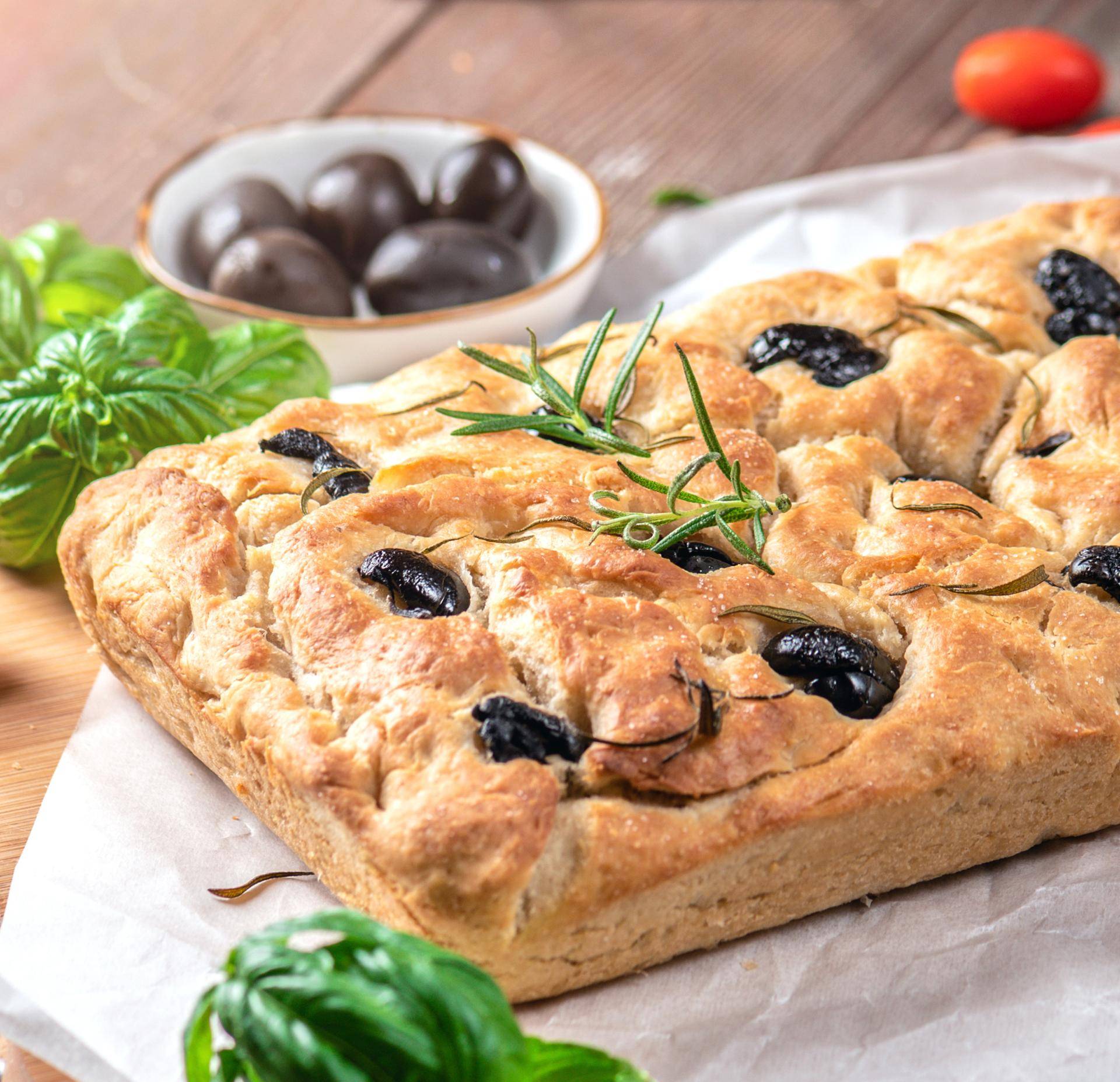Focaccia alle erbe aromatiche e olive Kalamata - Ricette Multifunction Airfryer Oven Digital | Moulinex