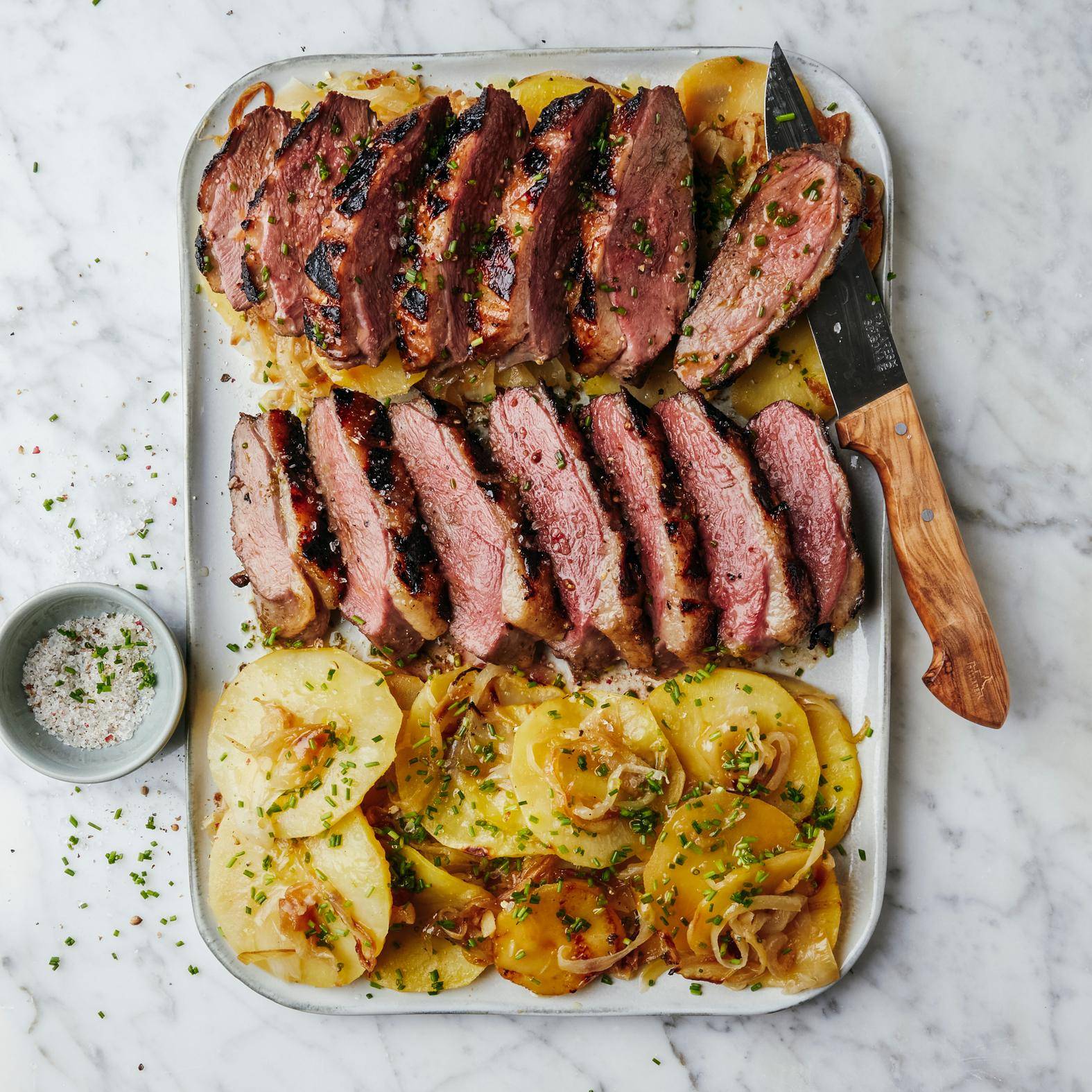 Petto d’anatra alla griglia con sciroppo d’acero e patate - Ricette OptiGrill 2in1 XL | Moulinex