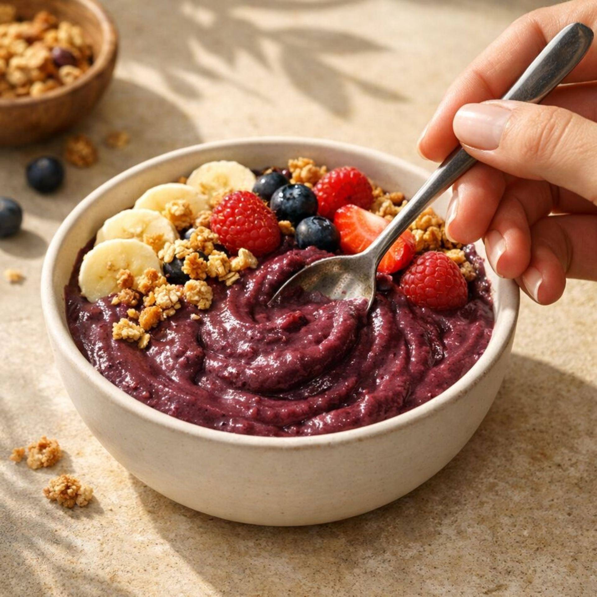 Ciotola di frozen yogurt agli açaí - Ricette Freezi | Moulinex