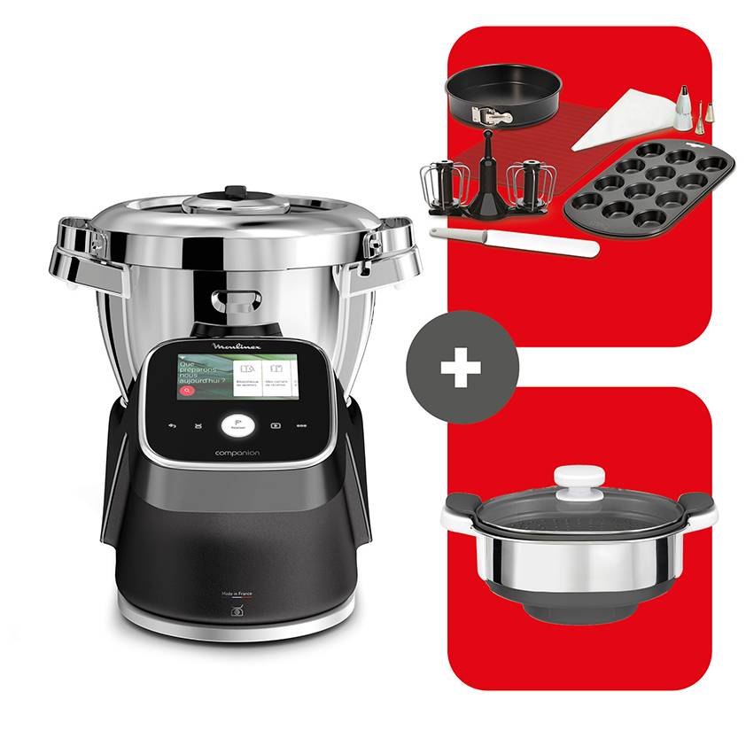 Pack Esclusivo Online - Robot da cucina multifunzione i-Companion Touch Pro + Vaporiera + Kit per ricette da forno
